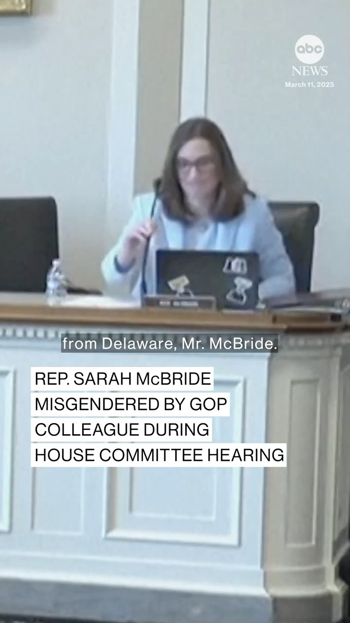 Rep. Sarah McBride misgendered by Republican colleague during committee hearing