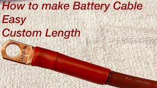 DIY Battery Cable Big 3 Upgrade make your own custom length easy!!!