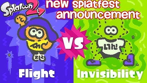 [ SPLATOON 2 ] Second Splatfest announcement: Flight VS Invisibility