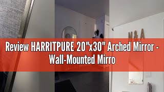 Review Harritpure 20X30 Arched Mirror - Wall-Mounted Mirror Black Arch Mirror Aluminum Alloy Frame