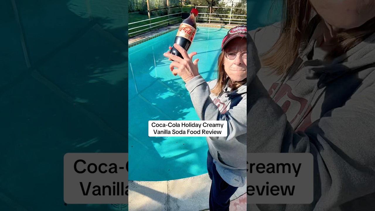 Will it fall in? Coca-Cola Holiday Creamy Vanilla soda food review #sodareview #foodreviews