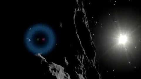 Rosetta sunrise at the comet 67P/Churyumov-Gerasimenko visualisation #ESA