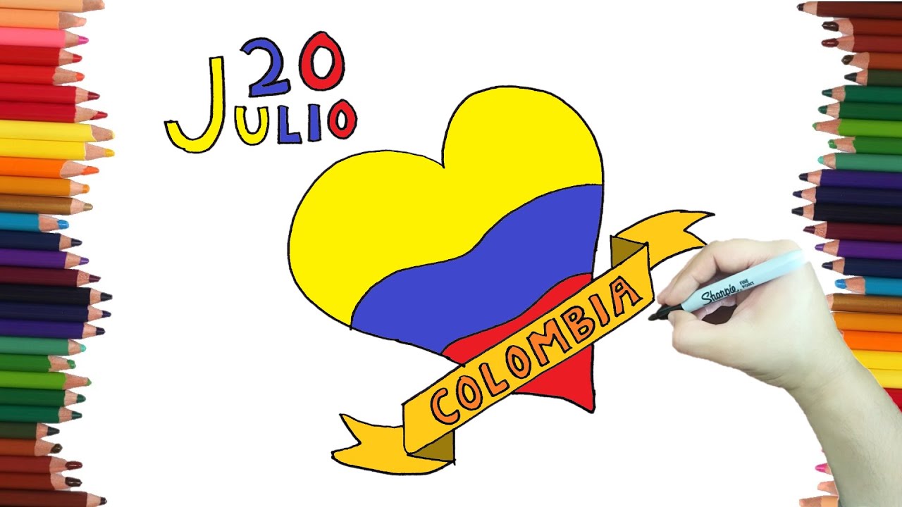 Como hacer un dibujo para el 20 de julio dia de la independencia de  Colombia - thptnganamst.edu.vn