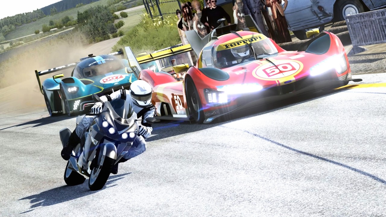 Kawasaki Ninja ZX-14R vs Le Mans Hypercars at Old SPA