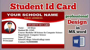 How to Create Student ID Card in MS Word | Professional ID Card Design in Microsoft Word