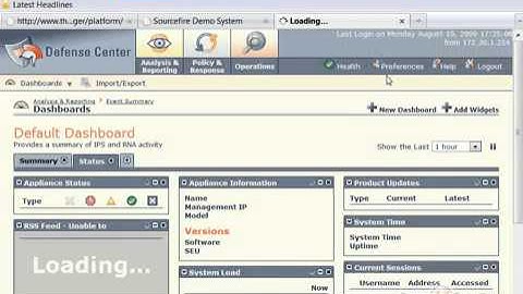 Courcefire: Customizing Your Homepage with Sourcefire IPS
