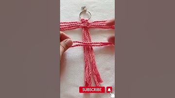 Diy Feather Keychain #macrame #macramekeyring (Full tutorial in my channel)