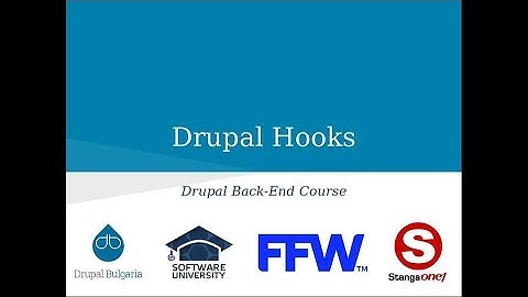 Drupal Back End Course Lesson 3 - Hooks