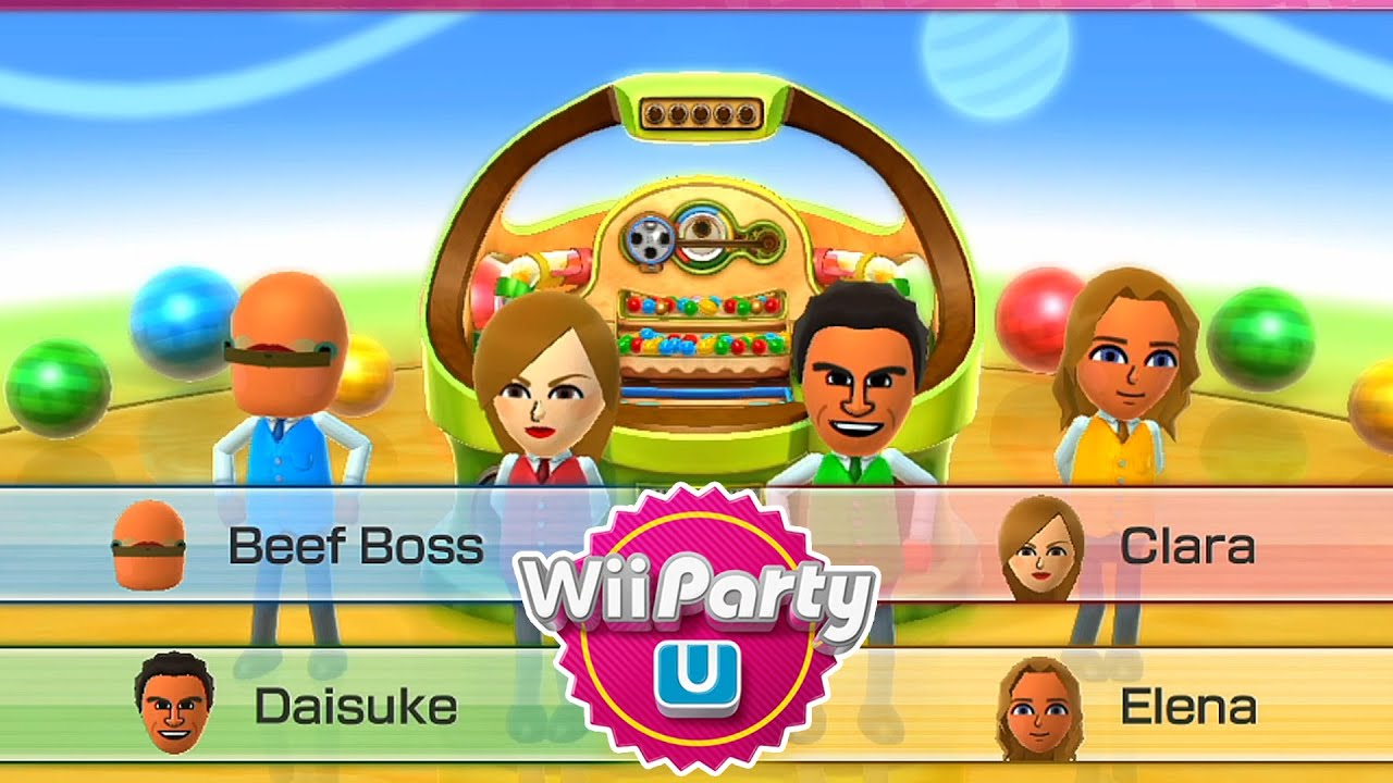 Wii Party U The Balldozer Gameplay Beef Boss Vs Clara Vs Daisuke Vs Elena Alexgamingtv Wii U