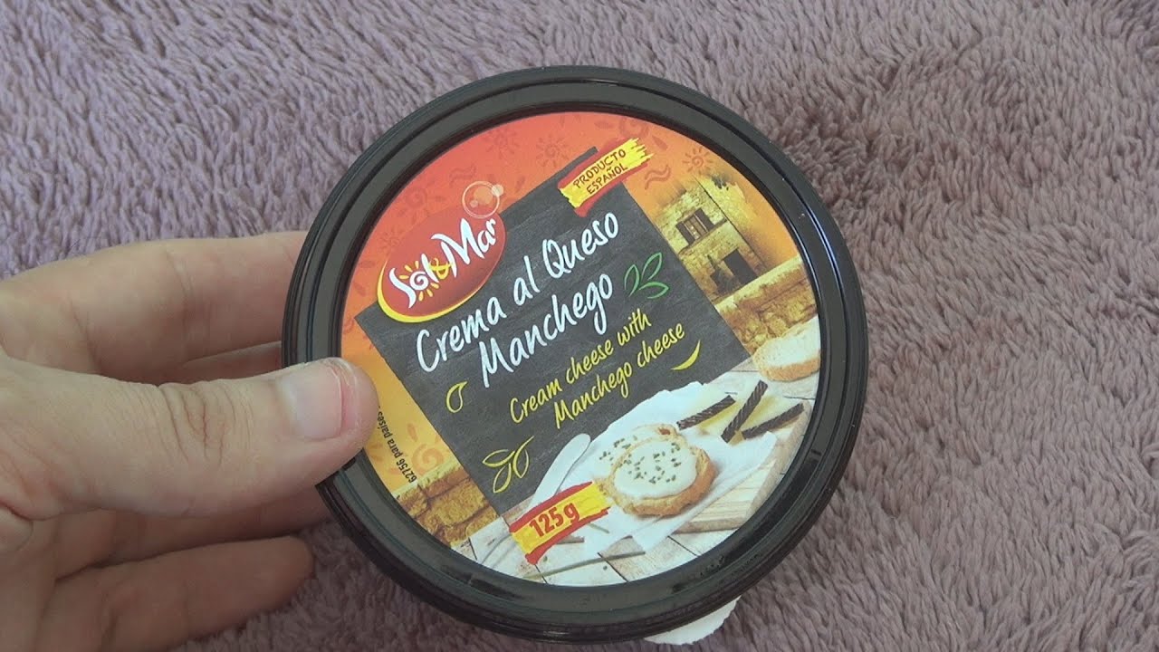 Unboxing And Test Of Sol \U0026 Mar Crema Al Queso Manchego Cream Cheese With Manchego Cheese 125 G