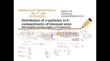Distribution of n-particles in k-compartments of unequal size|| division in cells|| lect-1.11  ||