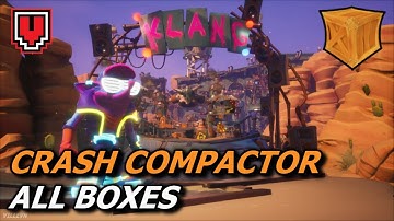Crash Bandicoot 4 - CRASH COMPACTOR - All Boxes (with checkpoint numbers) - Walkthrough