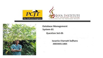 Question Set 05|Database management System|Java Institute