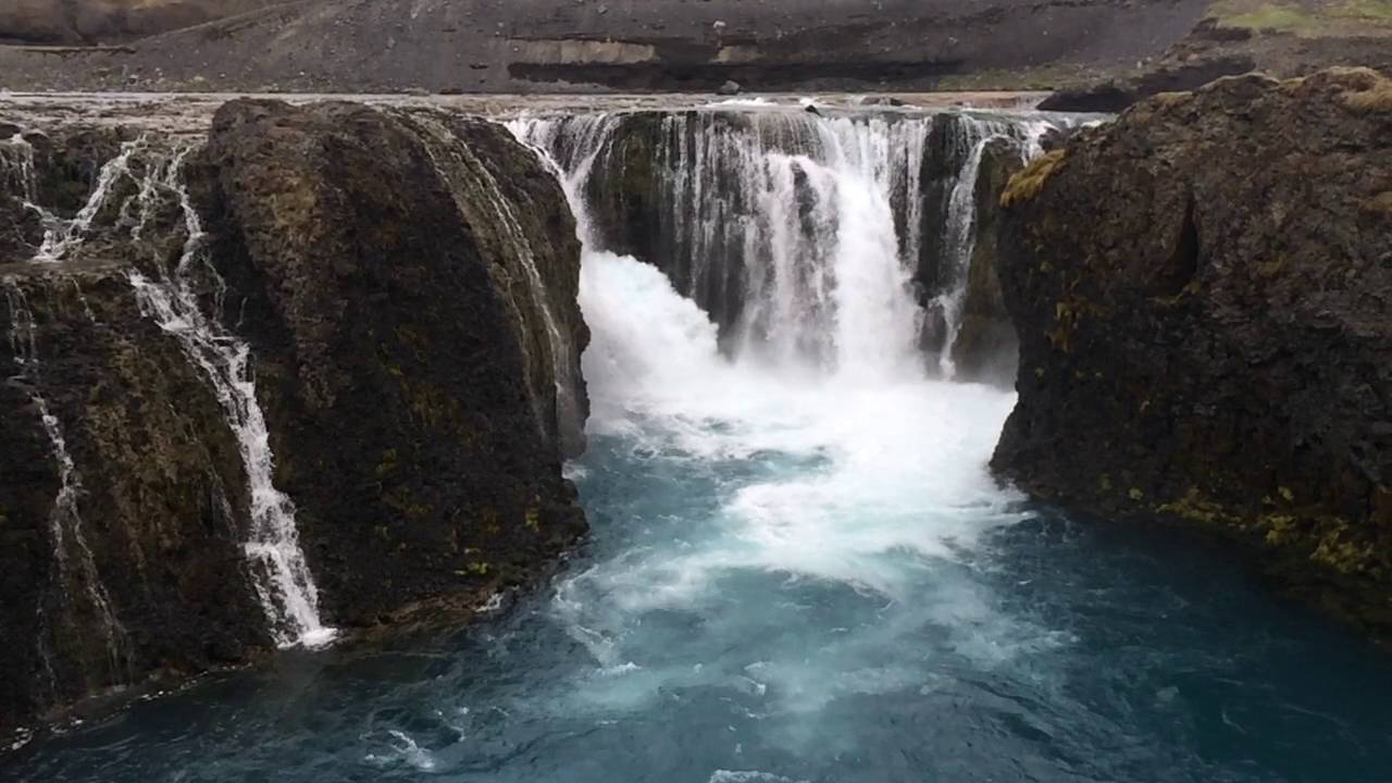 Sigöldufoss waterfall #authenticIceland — Sigöldufoss, Iceland — video poster