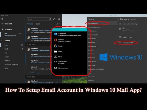 How To Add or Remove Email Accounts in Windows 10 Mail Tutorial