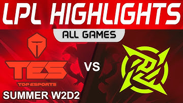 TES vs NIP Highlights ALL GAMES LPL Spring Season 2023 W2D2 Top Esports vs Ninjas in Pyjamas