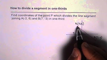Find Coordinates of a Point that Divides Line Segment in One Third