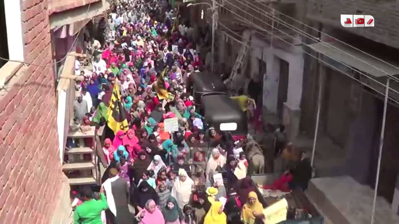 مسيرة حاشدة بقرية الميمون ببنى سويف