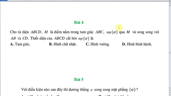 Bài tập chuyên đề đường thẳng song song mặt phẳng năm 2024