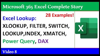 All Important Excel Lookup Formulas: Excel Worksheet, Power Query & DAX – 28 Examples!  365 MECS 08