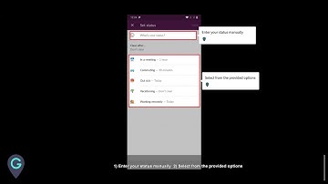 MyGuide: How to set a status in Slack