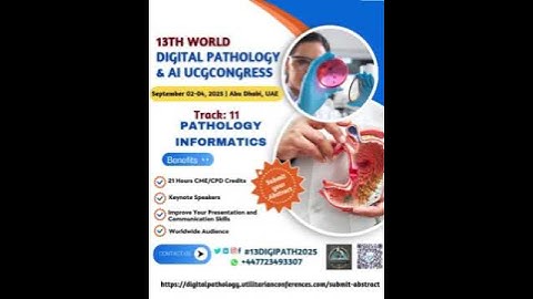 13 World Digital Pathology &AI UCGCongress from September 02-04, 2025 in Abu Dhabi, UAE: Sessions