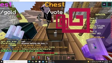 Opening 13 golden chest keys in Herobrine.org polis survival