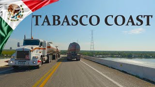 การขับรถในชายฝั่งของรัฐ TABASCO รัฐ Tabasco ประเทศเม็กซิโก I 4K 60fps