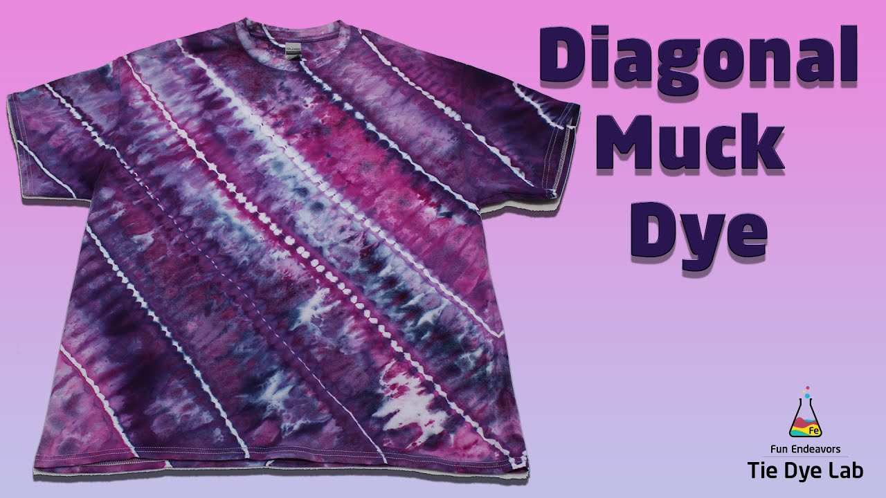 Tie Dye Patterns Diagonal Design (Muck Ice Dye) YouTube
