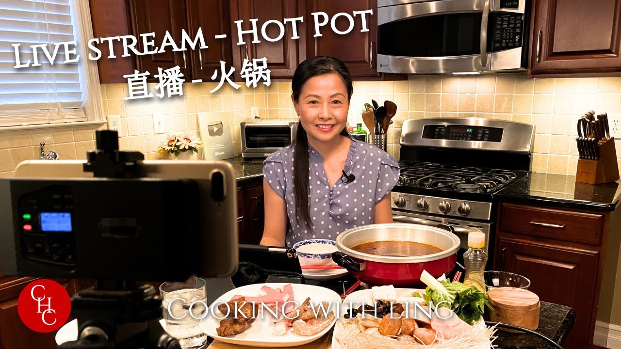 Live streaming: Hot Pot Mukbang with Ling 现场直播 吃火锅 | ChineseHealthyCook