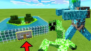 MCPE: How To Live Inside a Mutant Drowned & Mutant Creeper Farm