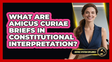 What Are Amicus Curiae Briefs In Constitutional Interpretation? - Justice System Explained