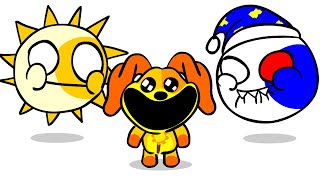 SUN VS MOON DogDay Smiling Critter | Puppy Playtime Mukbang Animation