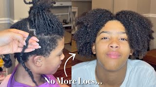 He Changed His Mind On Loc’ing His Hair 😩 | DJ’s Hair Journey | Combing Out His Locs