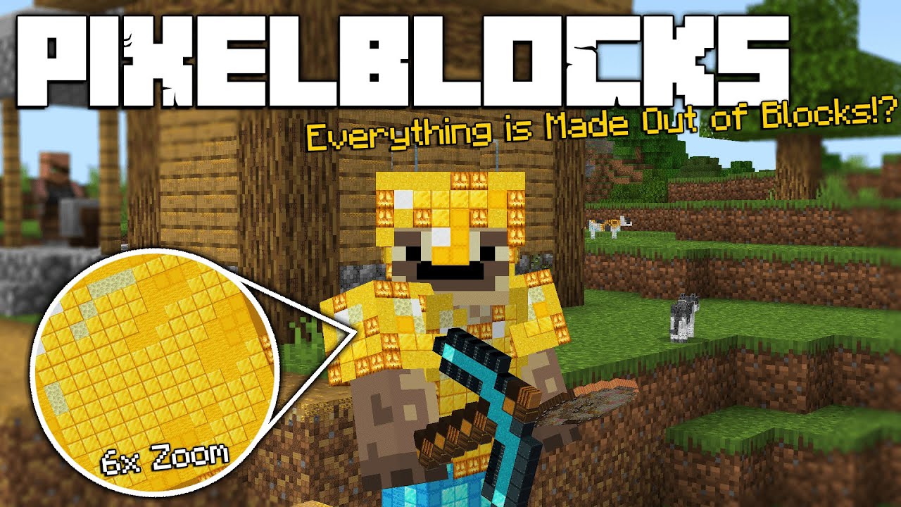 This Minecraft Resource Pack Makes EVERYTHING Turn Into BLOCKS!? 