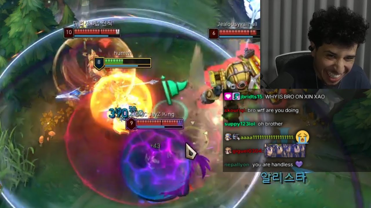 humzh gets autofilled jungle so he locks in his first time xin zhao for some reason (w/ adc in vc)