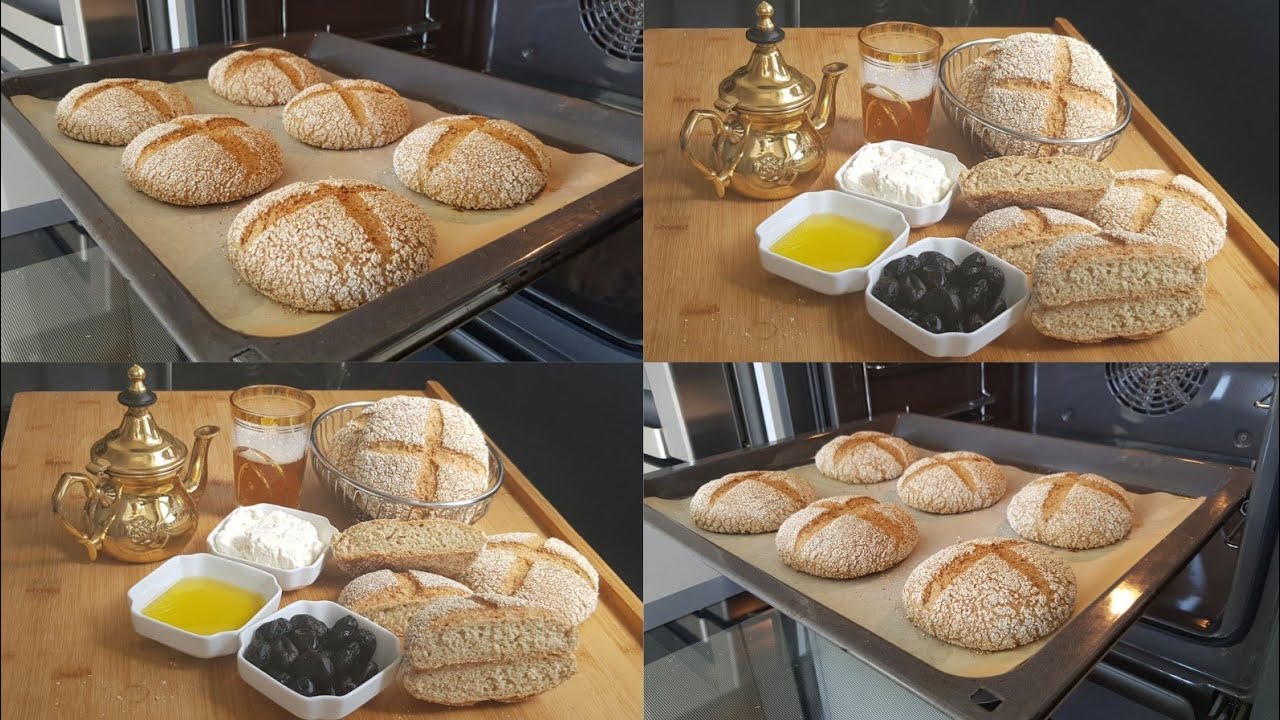 واحد السر باش يجيك الخبز الشعير رطب ومحمر واخا طايب فالفرن الدار👌👌👌