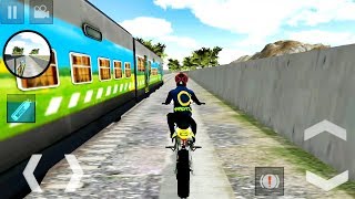 Offroad Bike vs Train (by GT Action Games) - Android Gameplay FHD screenshot 1