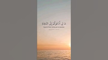 وياقوم مالي أدعوكم إلى النجاة و تدعونني إلى النار. ماتيسر من سورة غافر بصوت القارئ خالد الجليل