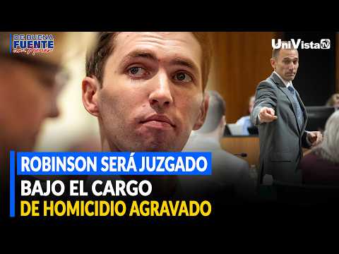 Robinson será juzgado bajo el cargo de homicidio agravado, un delito capital en el Estado