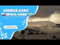 MSFS2020 &amp; SayIntentions.ai - A380X od FlyByWire | Warszawa - Bombaj