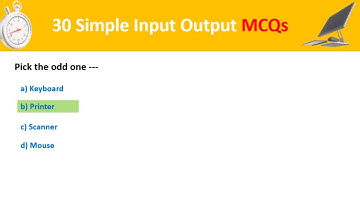 30 best simple Input Output Devices MCQs of Computer Set 1 | Use for any Competitive exam Study