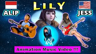 ‼️Lily (Cover) - Alip Ba Ta, Jess Mancuso, Sakura Hitam Collab - Alan Walker Animation Music Video‼️
