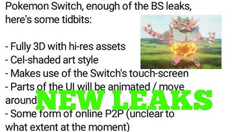 Pokemon Unreal Engine......Pokemon Switch??