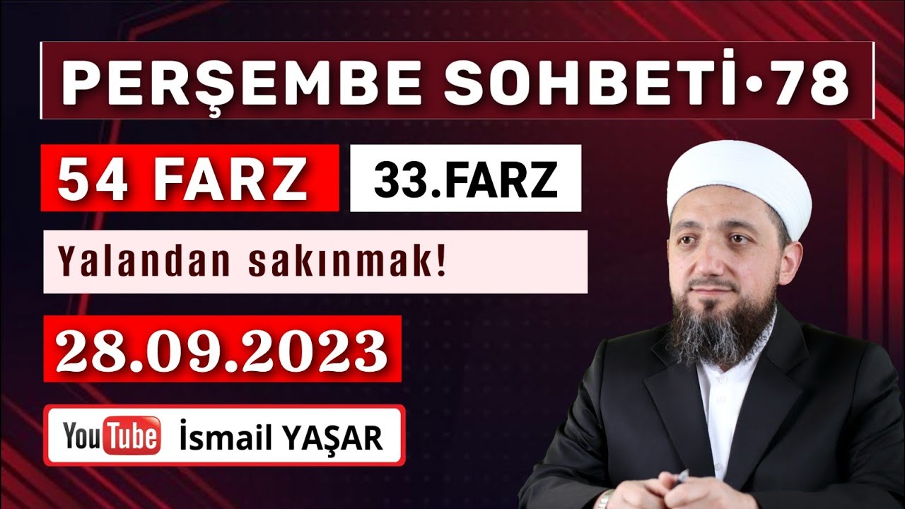 Perşembe Sohbeti • Yalandan sakınmak! | 28.09.2023