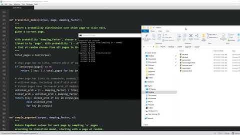 CS50 AI Week 2: PageRank