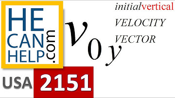 2151  {HECANHELP.COM} Initial Vertical Velocity Vector Physics Projectile Motion GEORGE MATHEW