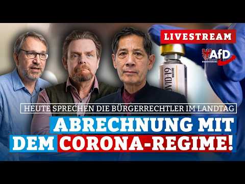 Irre Corona-Zeit: Heute sprechen die Bürgerrechtler bei uns im Landtag Brandenburg