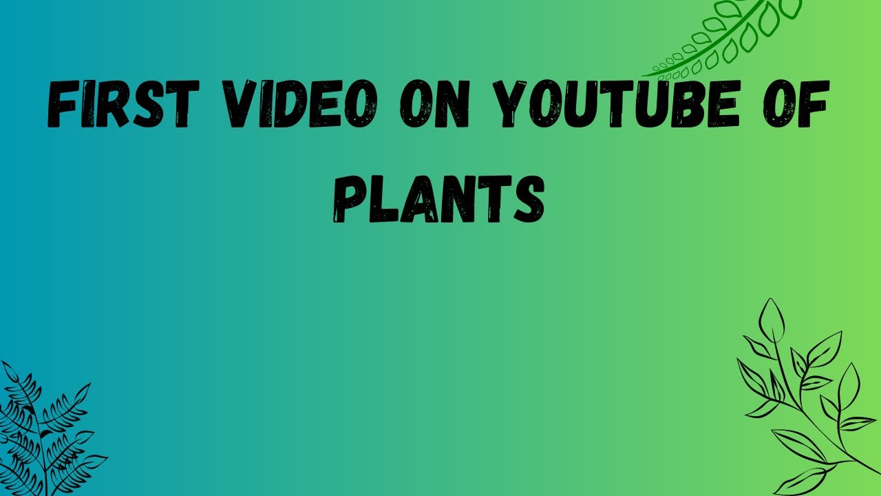 First Video on YouTube 🔥🔥|Manish | Plants - YouTube