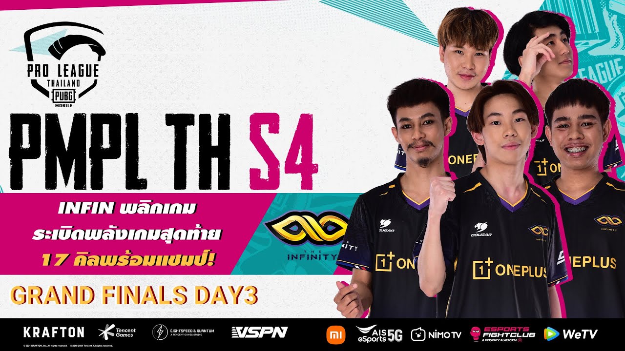 [TH] 2021 PMPL Thailand Grand Final Day 3 | S4 | INFIN พลิกเกม ระเบิดพลังเกมสุดท้าย 17 คิลพร้อมแชมป์